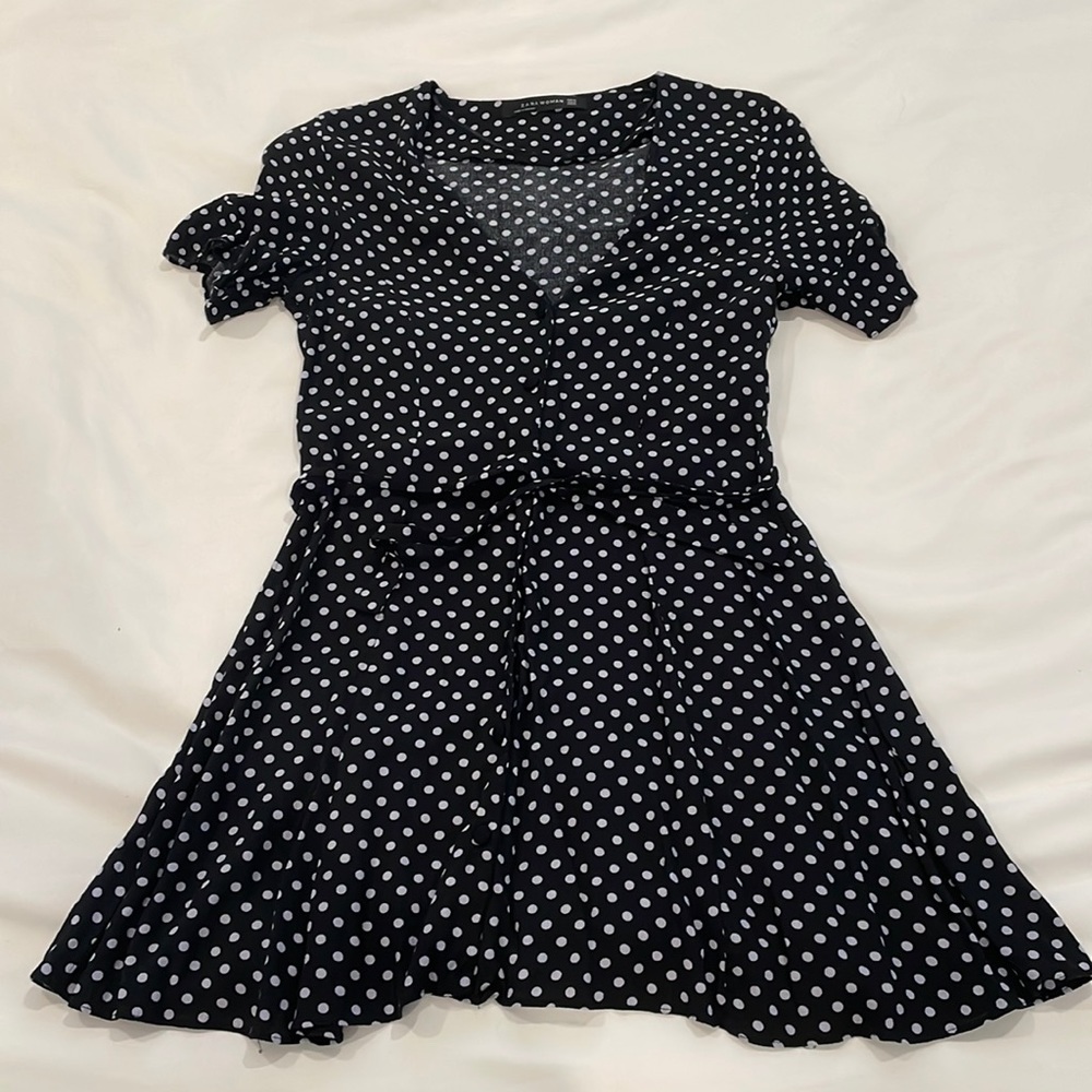 Zara polka dot mini dress